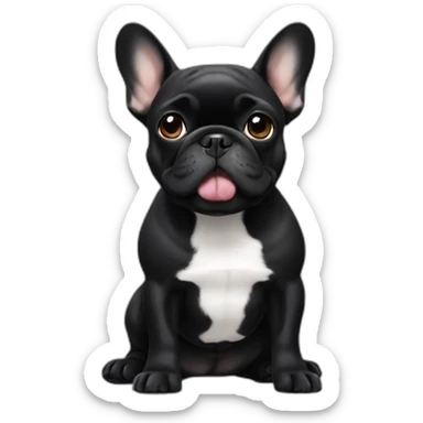 black french bulldog sticker