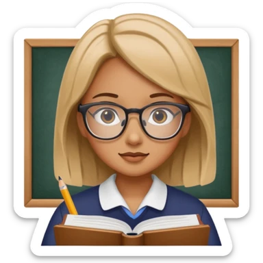 girl studying sticker