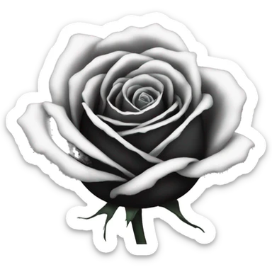 Black rose sticker