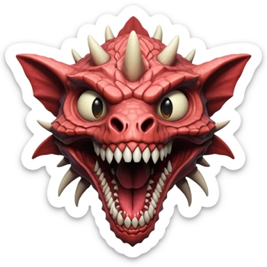 Stranger things demogorgon head sticker