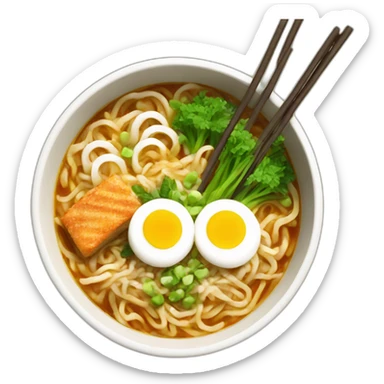 vegan ramen bowl sticker