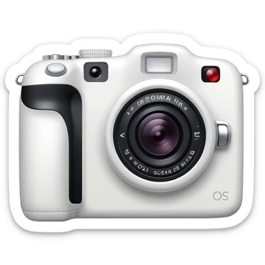 White digital camera sticker
