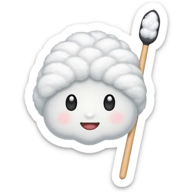 One cotton swab sticker