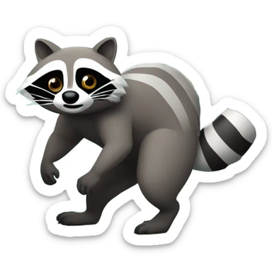Raccoon hunting sticker