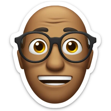 Emoji with glasses and a cocky facial expression  sticker