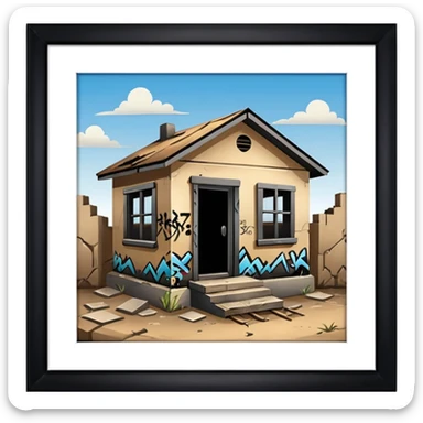 Abandoned trap house in the hood sticker