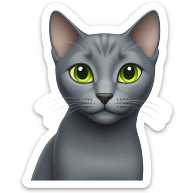 Russian blue cat sticker