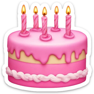 pink birthday cake aesthetic sticker