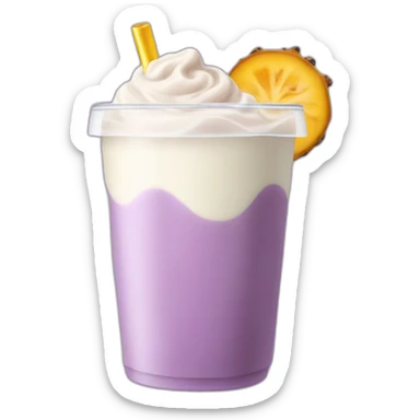 Taro milk tea with tapiocca boba sticker