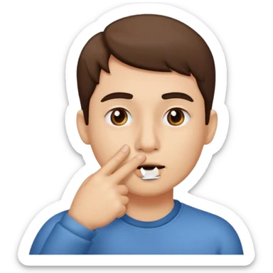 Putting finger in a nose  sticker