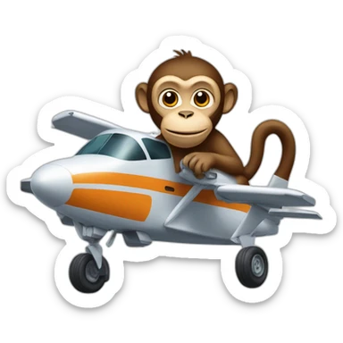 monkey do a maintenance to an aircraft sticker