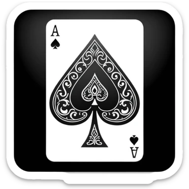 Ace of Spades for stage magic sticker
