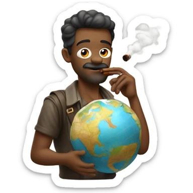 Atlas smoking a cigar sticker