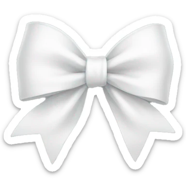 White bow sticker