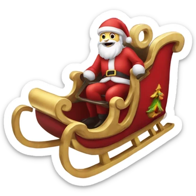 Santa’s sleigh sticker