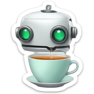 ROBOT sip TEA sticker