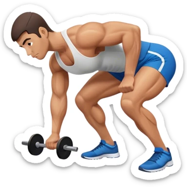 bent-over row exercise sticker