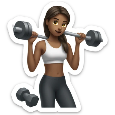 girl in gym  sticker