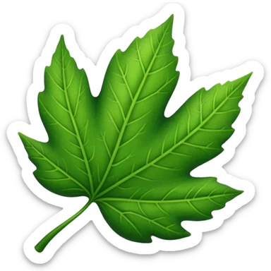 a very simple leaf sticker