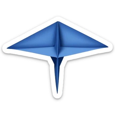 indigo paper plane sticker