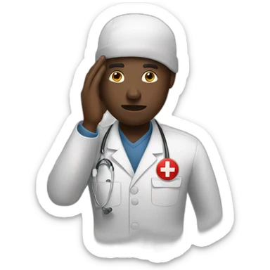 sick-black-guy-emergency sticker