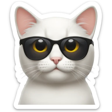 Cat with sunglasses sticker