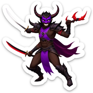 Demon-Horned Warrior sticker