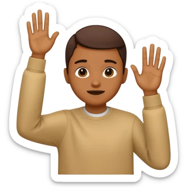 Emoji doing a 🙂‍↕️ and a dab at the same time sticker