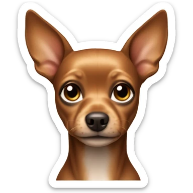 Toy terrier brown sticker