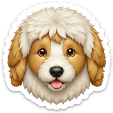 Golden doodle white sticker