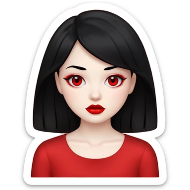 “Emoji girl, femme fatale, tomie vibes sticker