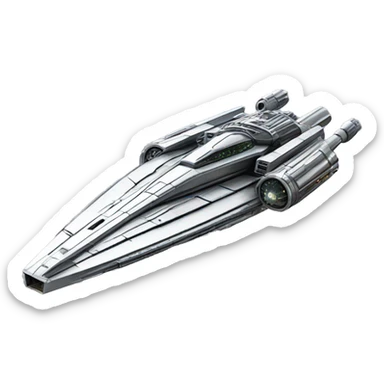 Star Wars Naboo Royalty Starship chrome  sticker