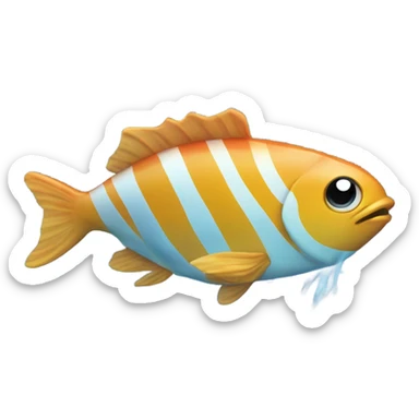 Fish running a race sticker