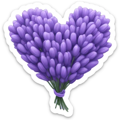 Lavender heart  sticker