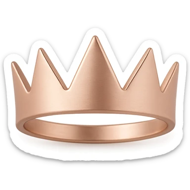 rose gold simple band crown, minimal, metallic, modern, minimal background sticker