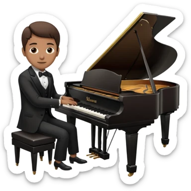 Piano recital sticker