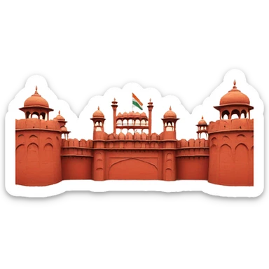 Red fort  sticker