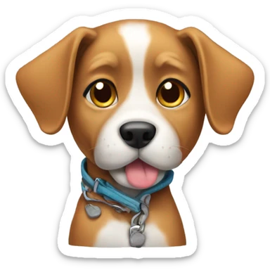 Dog wear a shoes  sticker