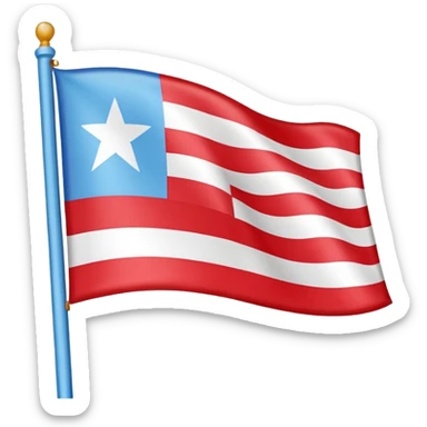 Puerto flag but with light blue instead of royal blue sticker
