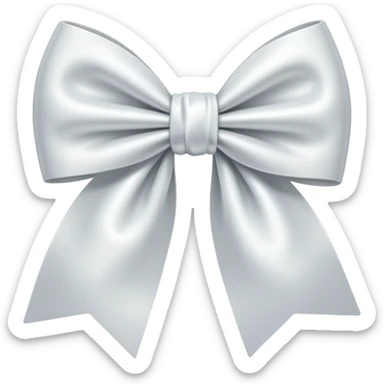 white satin bow sticker