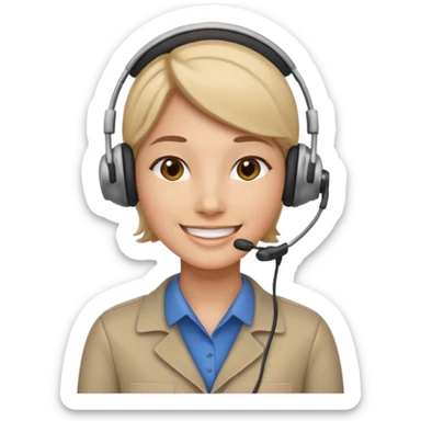 HR assistant, friendly office worker sticker