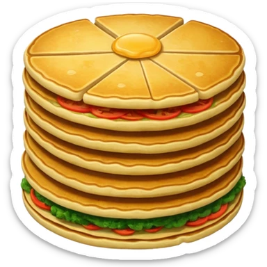 one fried crispy pancake made from chopped veggies in batter sticker