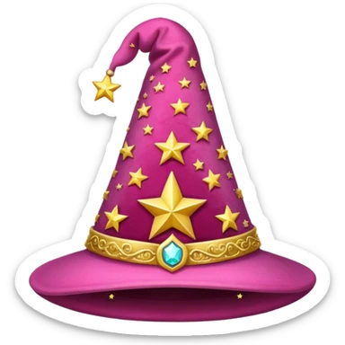 a pink magical hat sticker