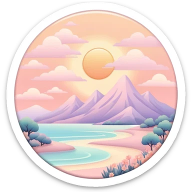  ethereal Romantic warm-colored pastel lush aesthetics deco sticker