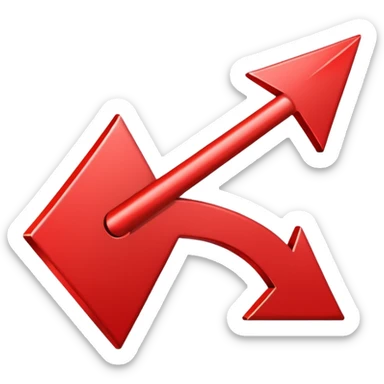 red right arrow  sticker