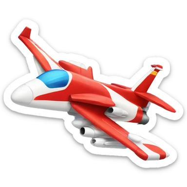 fire truck as a fighter jet plane sticker
