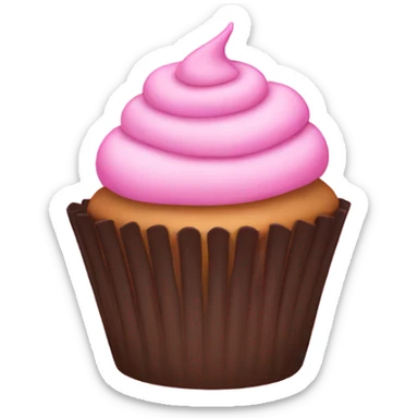 Pink cupcake sticker