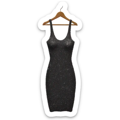 sparkly long bodycon dress on hanger sticker