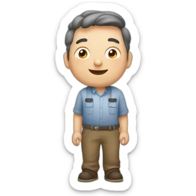 Papa qui par chercher du lait sticker