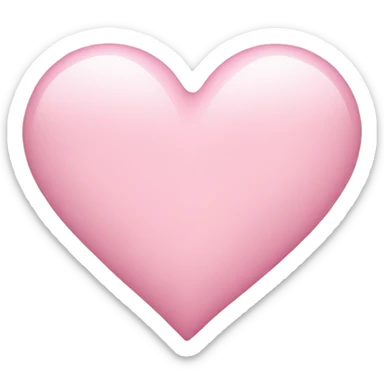 light pink heart sticker